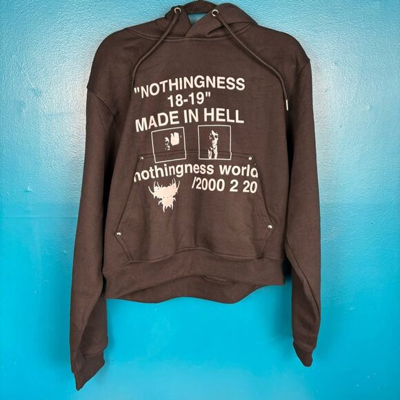 Absurdist Clothing Other - Absurdist Clothing Nothingness Hooded Sweatshirt Streetwear Hoodie Black Size M